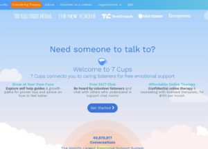 7 Cups of Tea website