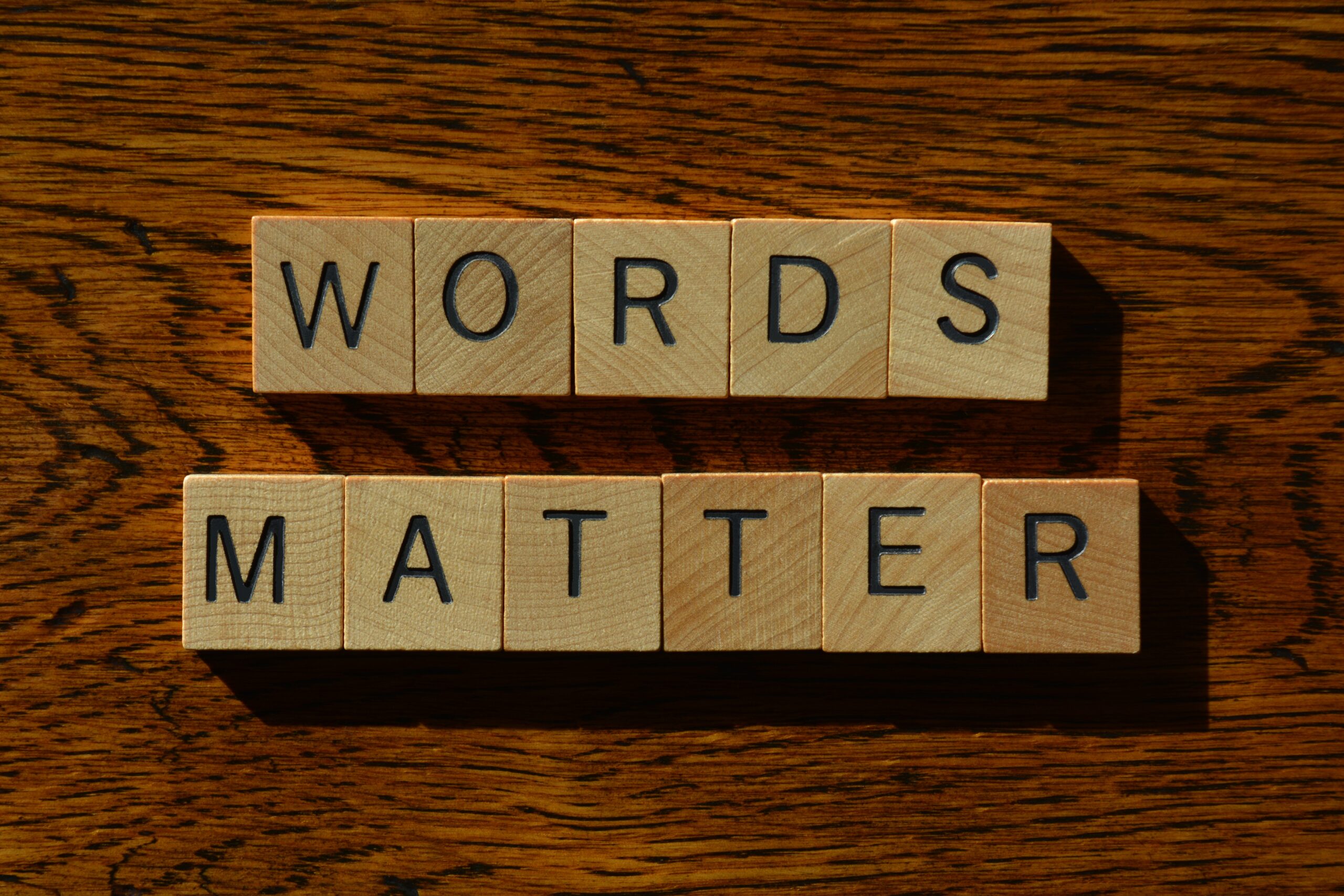 Words,Matter,,Phrase,In,Wooden,Alphabet,Letters,Isolated,On,Wood